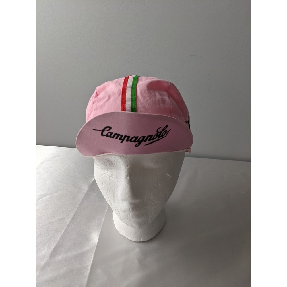 Campagnolo Cycling Cap Hat Pink World Champion Stripe Mens One Size Logo Bike
